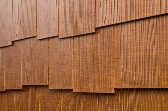 Wood shingle siding