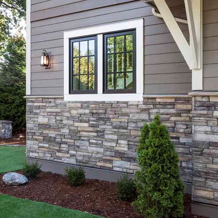 Artificial stone siding