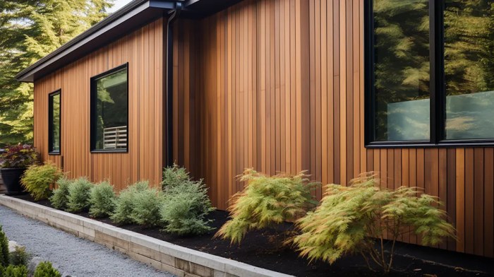 Vertical wood siding