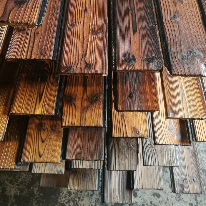 Ban sugi shou kuro charred resawn timber cladding interior burnt cypress features japanese style