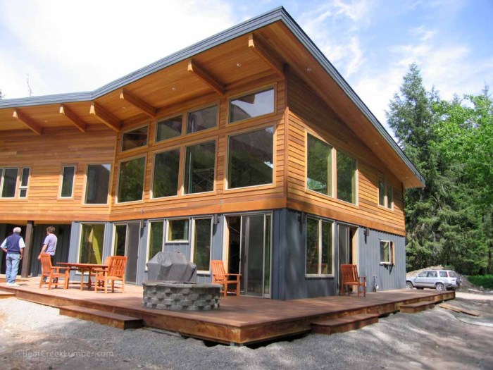 Western red cedar siding