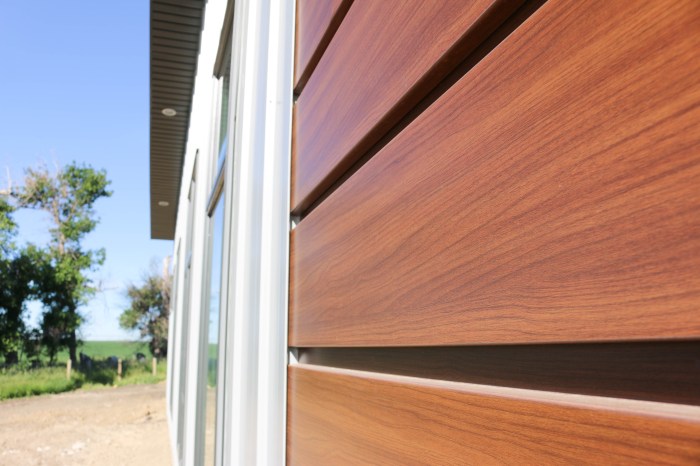 Wood look metal siding