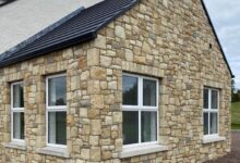 Stone facing for house