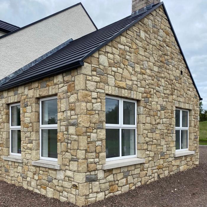 Stone facing for house