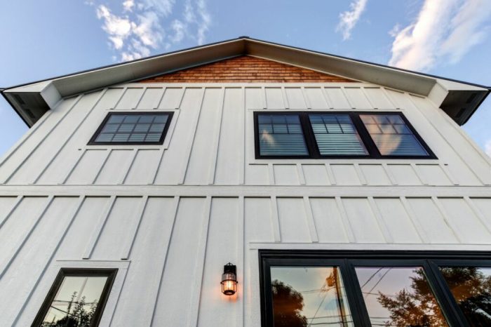 Fiber cement board and batten siding