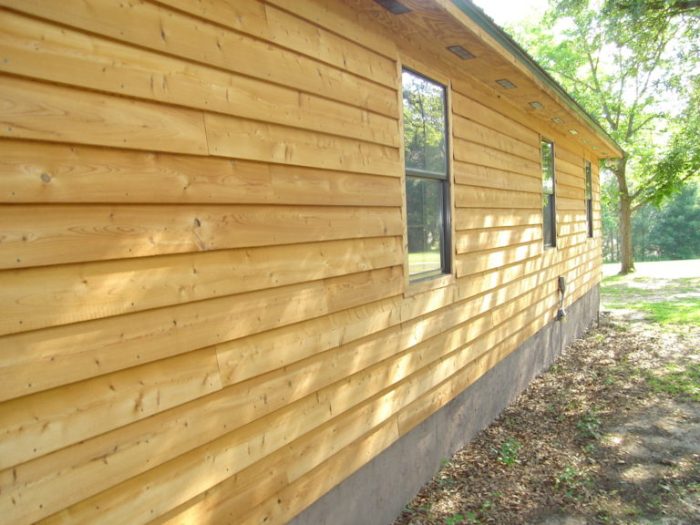 Wood siding for house