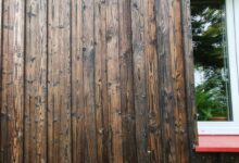 Charred wood siding