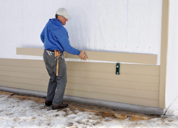 Fiber cement siding installation