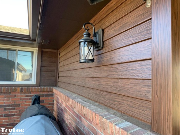 Wood siding batten board grain like looks steel look exterior without work beautiful dark ponderosa pine