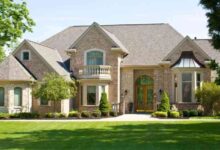 Stone facade on house