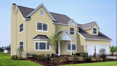 Yellow vinyl siding