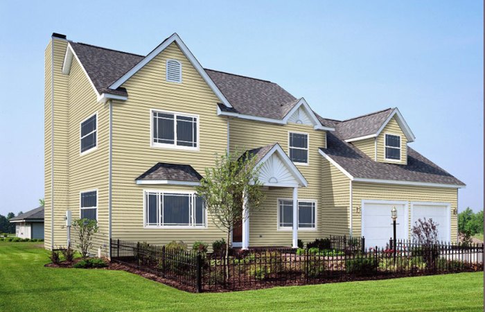 Yellow vinyl siding